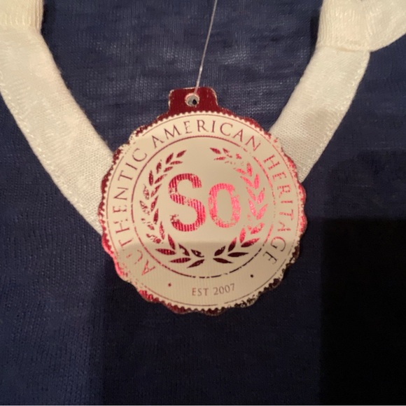 Women’s So Juniors’ Extra Small Blue and White Knit Top New With Tags - Picture 6 of 10